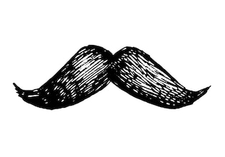 Mustache drawings